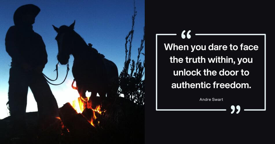 Authentic Freedom. Image quote about embracing the truth