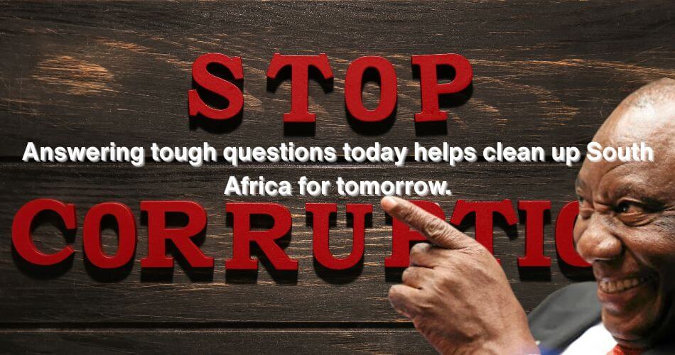 Real estate agents in Brackenfell. Image quote of corruption in South Africa