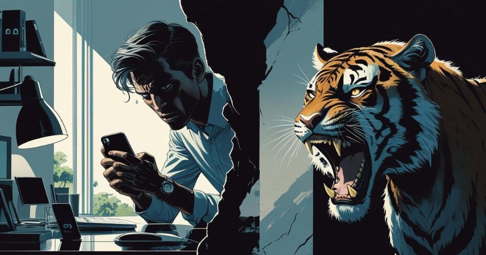 Handling Rejection in Real Estate. A visual metaphor for ancient fear living in a modern world