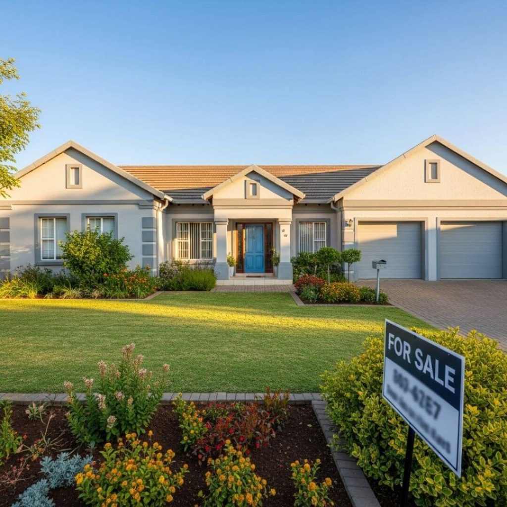 Preparing your home for sale in Brackenfell. Neatly maintained Brackenfell family home prepared for sale with trimmed garden and fresh paint.