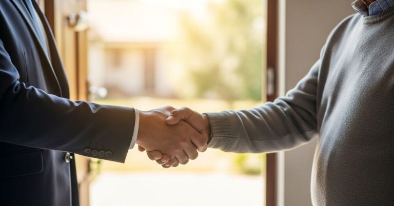 Navigating the Brackenfell property market in 2026. Warm handshake between a real estate agent and a client