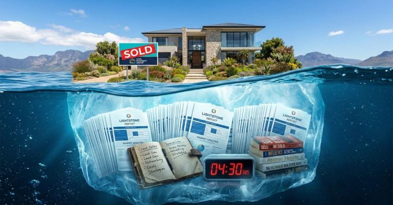 Real Estate Success in Cape Town. A luxury sold home supported by an iceberg of preparation.