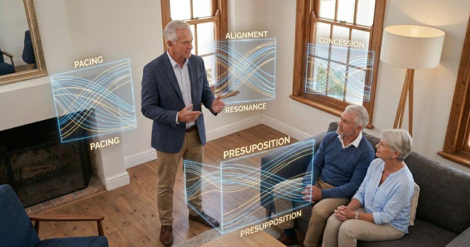 Advanced Real Estate Negotiation Tactics. Real estate mandate strategy. An agent is architecting an agreement