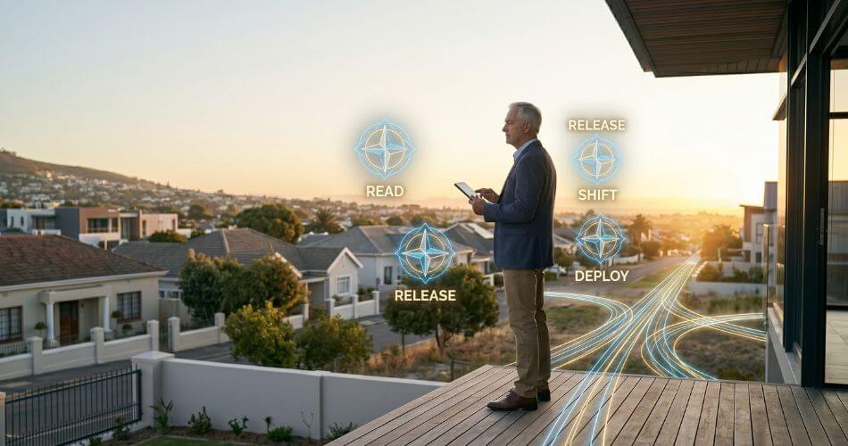 Advanced Real Estate Negotiation Tactics. Real estate negotiation recovery. An estate agent calmly uses the four-step Redirect Protocol