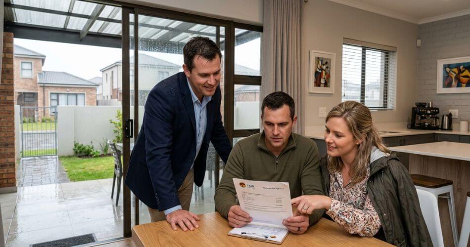 Beat a Real Estate Sales Slump. Estate agent showing property to serious, qualified buyers.