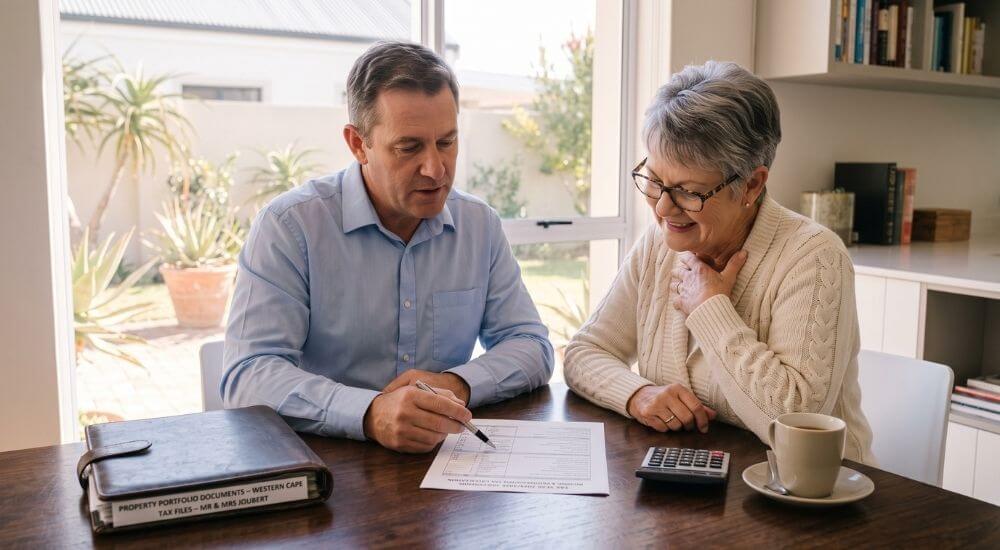 Downsizing Your Home in Brackenfell. Senior reviewing capital gains tax exclusion for a Brackenfell home sale.