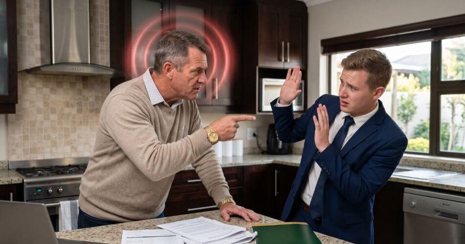 Handling Difficult Real Estate Clients. Estate agent losing status by acting defensive with seller.