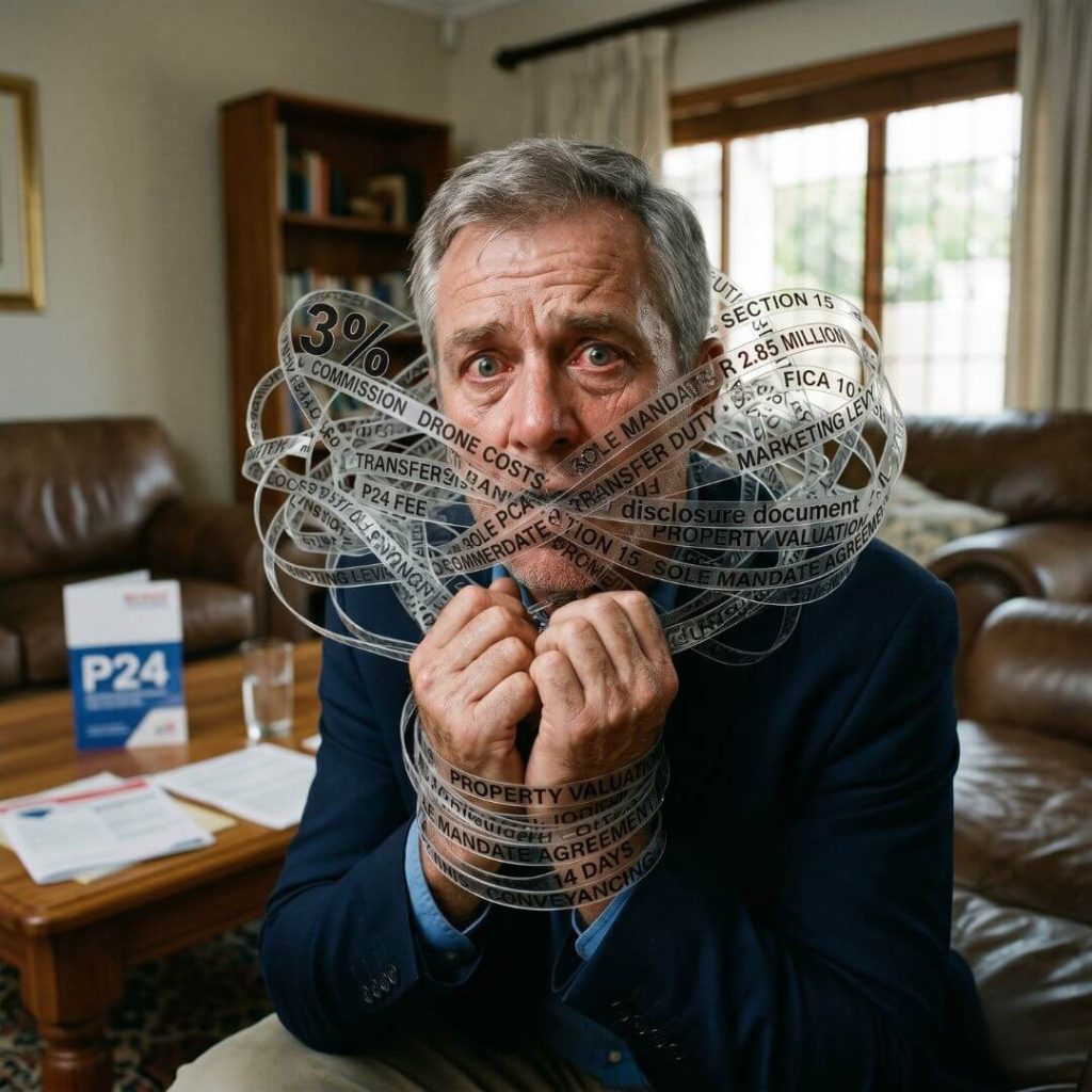 How to Control a Real Estate Negotiation. A stressed agent trapped by own complex explanations.