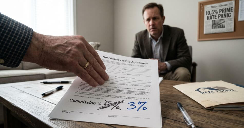 How to Control a Real Estate Negotiation. Local agent intimidated by 3% commission demand.