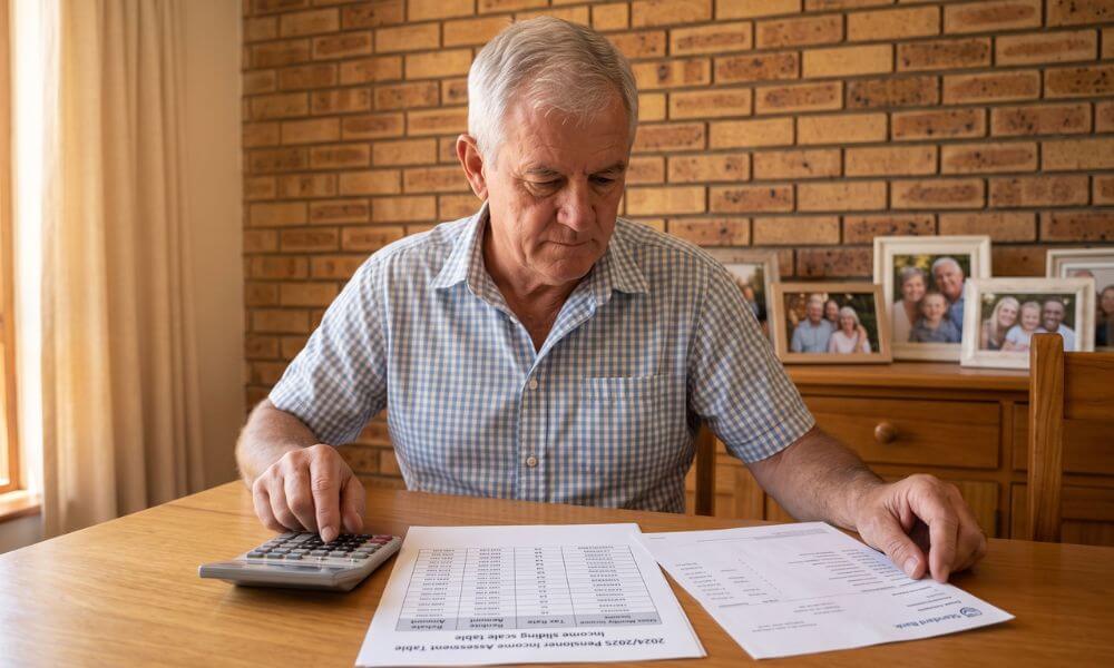 How to Apply for Pensioner Rates Rebate in Brackenfell. Brackenfell pensioner calculating monthly household income against City of Cape Town rates rebate sliding scale