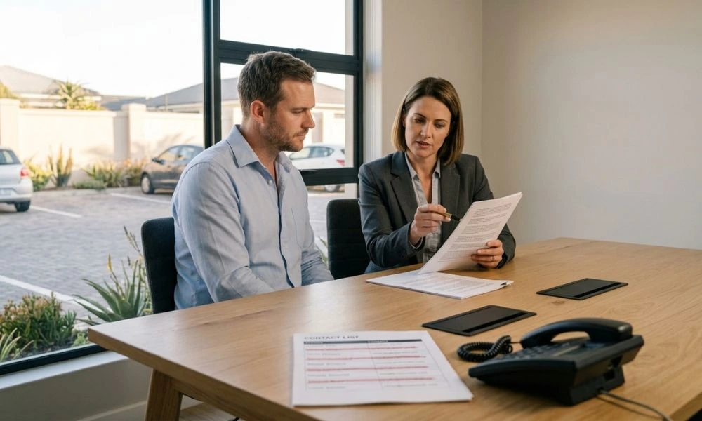 Google Ads Blueprint for Northern Suburbs Estate Agents. Durbanville principal and attorney reviewing cold calling penalty risk